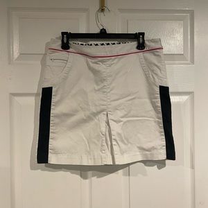 Greg Norman white straight mini golf skirt